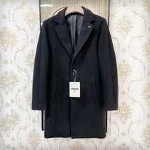 枚数限定EU製＆定価7万◆UABONI*Paris*テーラードジャケット*ユアボニ*パリ発◆高品質カシミヤ 防寒防風 快適 洗練 ブレザー ビジネス XL_画像1