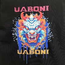 個性EU製＆定価2万◆UABONI*Paris*半袖Tシャツ*ユアボニ*パリ発◆上品 コットン100％ 通気 吸汗 遊び心 カットソー ストリート 夏 M/46_画像7