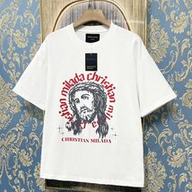 定価2万★christian milada・ミラノ発・半袖Tシャツ★上級 コットン100％ 速乾 通気 スウェット アメカジ カッコイイ スタイリッシュ L/48_画像10