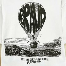 高級 定価2万 FRANKLIN MUSK・アメリカ・ニューヨーク発 半袖Tシャツ 上質 綿100％ 通気 吸湿 イラスト レトロ プルオーバー サイズ3_画像3