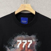 個性・半袖Tシャツ 定価2万◆Emmauela・イタリア・ミラノ発◆コットン100％ ソフト 通気 速乾 オシャレ イラスト カットソー ゆったり XL_画像4