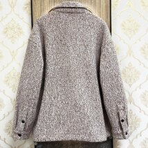 個性EU製＆定価7万◆UABONI*Paris*ジャケット*ユアボニ*パリ発◆ウール混 上品 防風 防寒 お洒落 洗練 無地 アウター ブルゾン 普段着 XL_画像2