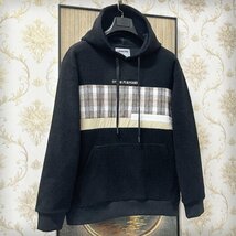 一枚限定EU製＆定価5万◆UABONI*Paris*パーカー*ユアボニ*パリ発◆高品質カシミヤ 厚手 保温 ソフト プルオーバー ユニセックス M/46サイズ_画像5