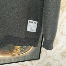 ★★人気EU製＆定価5万◆UABONI*Paris*セーター*ユアボニ*パリ発◆豪華ミンク/カシミヤ混 上質 厚手 クルーネック 英字柄 カジュアル M/46_画像7