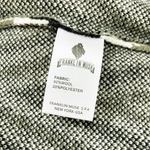 個性 定価5万 FRANKLIN MUSK・アメリカ・ニューヨーク発 セーター 高級ウール 快適 防寒 厚手 総柄 レトロ ニット サイズ2_画像8