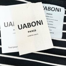 ★★人気EU製＆定価5万◆UABONI*Paris*セーター*ユアボニ*パリ発◆快適 保温 柔らか 英字柄 ストライプ トレーナー ニット 秋冬 XL/50_画像9