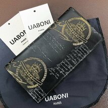 特注限定品 定価17万◆UABONI*ユアボニ*二つ折り 長財布*EU製◆カリグラフィー ゴールデンパティーヌ 手染 ハンドメイド 本革 カーフスキン_画像2