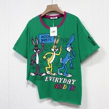 個性ヨーロッパ製※定価2万◆ブルガリア発※RISELIN 半袖Tシャツ 人気 ゆったり ダメージ加工 ウサギ トップス アシンメトリー 街着 L/48_画像9