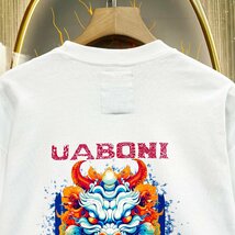 個性EU製＆定価2万◆UABONI*Paris*半袖Tシャツ*ユアボニ*パリ発◆コットン100％ 人気 通気 吸汗 遊び心 カットソー ストリート 夏 XL/50_画像4