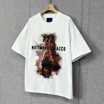 個性・半袖Tシャツ 定価2万◆Emmauela・イタリア・ミラノ発◆コットン100％ ソフト 通気 上品 オシャレ イラスト カットソー ゆったり 2XL_画像8