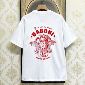 高級EU製＆定価2万◆UABONI*Paris*半袖Tシャツ*ユアボニ*パリ発◆上質 通気 薄手 個性 キューピッド カットソー ユニセックス 夏 2XL/52