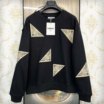 ★★個性EU製＆定価5万◆UABONI*Paris*トレーナー*ユアボニ*パリ発◆米国産コットン100％ 暖か カシューナッツ柄 プルオーバー レジャー XL_画像1