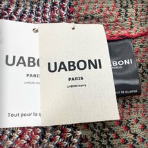 最高級EU製＆定価5万◆UABONI*Paris*セーター*ユアボニ*パリ発◆ウール ソフト 保温 カラフル プルオーバー 男女兼用 クリスマス M/46_画像9