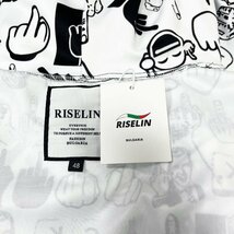 個性ヨーロッパ製※定価8万◆ブルガリア発※RISELIN 上下セット 通気 ソフト パーカー スウェットパンツ 総柄 ストリート スポーツ L/48_画像10