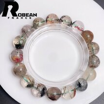 上品 EU製 定価6万円★ROBEAN・ガーデンルチルクォーツ★パワーストーン ブレスレット 天然石 庭園水晶 浄化 綺麗 11.9-12.7mm 1002H025_画像5