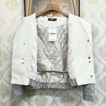 個性EU製＆定価6万◆UABONI*Paris*ジャケット*ユアボニ*パリ発◆中綿入り 防風 保温 ストライプ 異素材切替 アウター レジャー 外出着 2XL_画像2