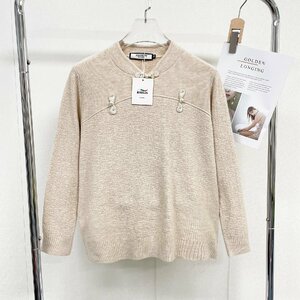  high class Europe made * regular price 5 ten thousand * BVLGARY a departure *RISELIN sweater on goods soft heat insulation knitted elegant simple put on .. lady's standard 46