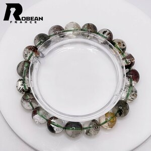 綺麗 EU製 定価5万円★ROBEAN・ガーデンルチルクォーツ★パワーストーン ブレスレット 天然石 庭園水晶 浄化 綺麗 10.7-10.9mm 1002H058