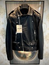 最高級EU製＆定価16万◆UABONI*Paris*ユアボニ*レザージャケット*フランス◆最上級羊革 シープスキン 薄手 ライダース オートバイ M/46_画像10