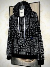 最高峰EU製＆定価4万◆UABONI*Paris*ユアボニ*パーカー*フランス◆スーピマ綿 薄手 カジュアル ICT カシューナッツ柄 フーディジャケットXL_画像9