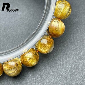 貴重 EU製 定価14万円★ROBEAN・タイチンルチル★黄金針水晶 金運 幸運 ゴールド ブレスレット パワーストーン 綺麗 7.9-8.3mm 1002H300の画像7