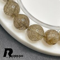 綺麗 EU製 定価16万円★ROBEAN・シルバールチル★パワーストーン ブレスレット 銀針水晶 天然石 原石 綺麗 お守り 12.4-13mm 1001G1359_画像5