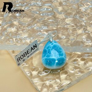 上級 EU製 定価7万円★ROBEAN・ラリマーペンダント★パワーストーン アクセサリー 天然石 高級 綺麗 お守り 約25.8*21.1*9.6mm 1002H331の画像7