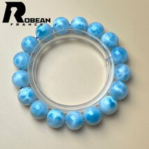 貴重 EU製 定価27万円★ROBEAN・ドミニカ共和国産のラリマー★パワーストーン ブレスレット 天然石 開運 金運 綺麗 11.7-12mm 1003k352_画像3