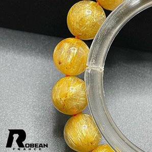 上品 EU製 定価13万円★ROBEAN・極!極満針ルチルクォーツ★ブレスレット パワーストーン 天然石 綺麗 金運 お守り 11-11.6mm 1001G758の画像4