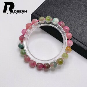  excellent article EU made regular price 9 ten thousand jpy *ROBEAN* water melon tourmaline * accessory bracele Power Stone natural stone approximately 9.2-9.7mm 1001G852