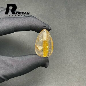 逸品 EU製 定価21万円★ROBEAN・タイチンルチルペンダント★黄金針水晶 ゴールド アクセサリー 九星開運天然石 32.3*20.8*11.7mm 1001G1458