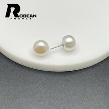 綺麗 EU製 定価5万円★ROBEAN・淡水真珠・ピアス★天然パール パワーストーン s925 アコヤ真珠 本真珠 オシャレ 11.4-11.6mm 1001G1460_画像2