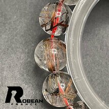 上級 EU製 定価6万円★ROBEAN・グリーントルマリンルチルクォーツ★ブレスレット パワーストーン 天然石 綺麗 お守り 11-11.5mm 1001G1244_画像4