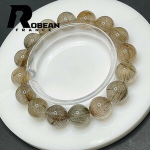 逸品 EU製 定価9万円★ROBEAN・シルバールチル★パワーストーン ブレスレット 銀針水晶 天然石 原石 綺麗 お守り 13.7-14.3mm 1001G1268