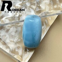 レア EU製 定価5万円★ROBEAN・チベット天珠★パワーストーン アクセサリー ラリマー 天然石 癒し 平和 お守り 約20.3*12.3mm 1003k403_画像3