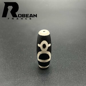 逸品 EU製 定価5万円★ROBEAN・チベット老玉髄・天珠★パワーストーン アクセサリー 天然石 瑪瑙 金運 お守り 約36.9*13.3mm 1004T024