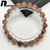 上品 EU製 定価5万円★ROBEAN・ブラウンルチルクォーツ★ブレスレット パワーストーン 天然石 綺麗 金運 お守り 8.3-8.7mm 1008J228_画像2