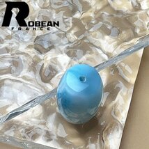 高級 EU製 定価7万円★ROBEAN・チベット天珠★パワーストーン アクセサリー ラリマー 天然石 癒し 平和 お守り 約23.5*14.9mm 1003k406_画像4