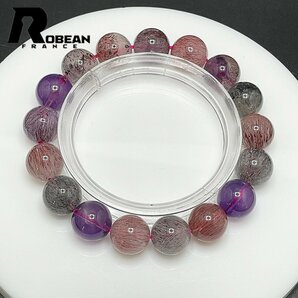 綺麗 EU製 定価14万円★ROBEAN・スーパーセブン★パワーストーン ブレスレット 天然石 原石 お守り プレゼント 12-12.6mm 1001G724の画像3