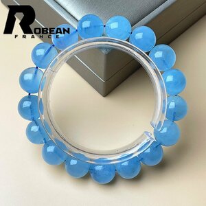  on goods EU made regular price 5 ten thousand jpy *ROBEAN* blue green aquamarine * Power Stone bracele natural stone raw ore beautiful amulet 12.3-12.8mm 1001G533