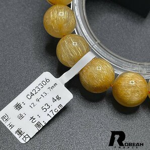 綺麗 EU製 定価19万円★ROBEAN・極!極満針ルチルクォーツ★ブレスレット パワーストーン 天然石 綺麗 金運 お守り 12.9-13.7mm C423306の画像6