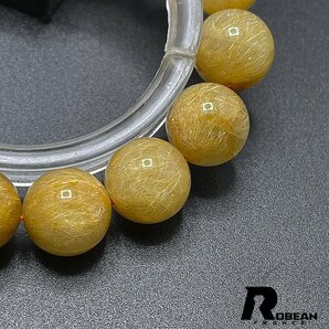 綺麗 EU製 定価19万円★ROBEAN・極!極満針ルチルクォーツ★ブレスレット パワーストーン 天然石 綺麗 金運 お守り 12.9-13.7mm C423306の画像5