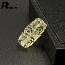 上品 EU製 定価5万円★ROBEAN・チベット天珠・シトリンファントム★パワーストーン アクセサリー 天然石 金運 約29.7*14.7mm C408126_画像3