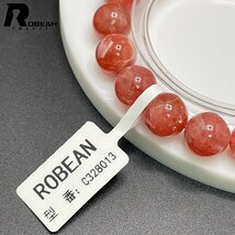 貴重 EU製 定価14万円★ROBEAN・インカローズ★ブレスレット パワーストーン 原石 天然石 高級 プレゼント バラ色 10.6-10.8mm C328013_画像8