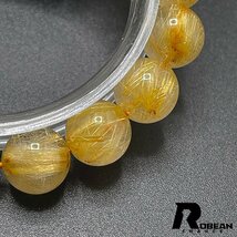 上級 EU製 定価8万円★ROBEAN・極!極満針ルチルクォーツ★ブレスレット パワーストーン 天然石 綺麗 金運 お守り 11.3-11.8mm C426351_画像5