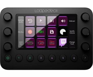 Loupedeck Live ライブ配信、写真、ビデオ編集用のPC接続コントローラ カスタマイズ可能なボタン ダイヤル タッチスクリーン付き 