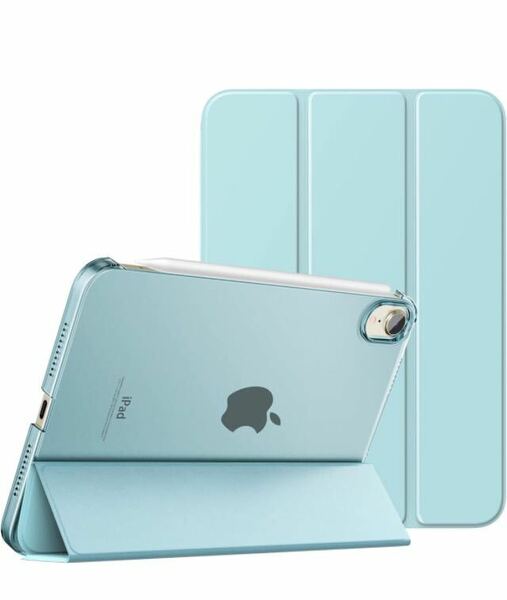 MoKo iPad mini 6 ケース iPad mini 第6世代 半透明 スカイブルー（0404