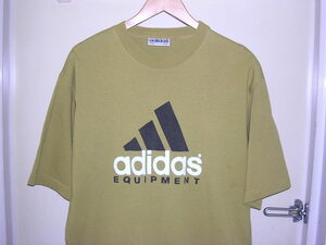 90s adidas EQUIPMENT team masters munchen 91 デカロゴ Tシャツ XL vintage old アディダス フロッキープリント