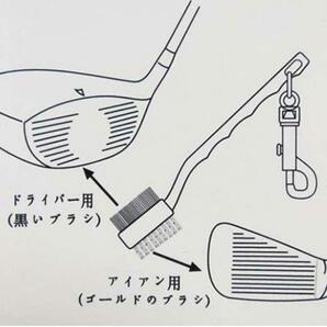 ゴルフ ブラシ クリーニング 青 アイアン ウッド ドライバー 全クラブ対応の画像6