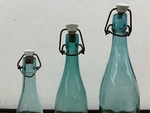 近代 保命酒酒瓶 ガラス瓶 6本 備後 骨董品 美術品 6020mgzN_画像3